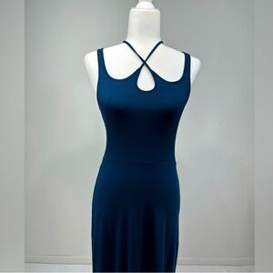 Elegant Teal Sleeveless Dress